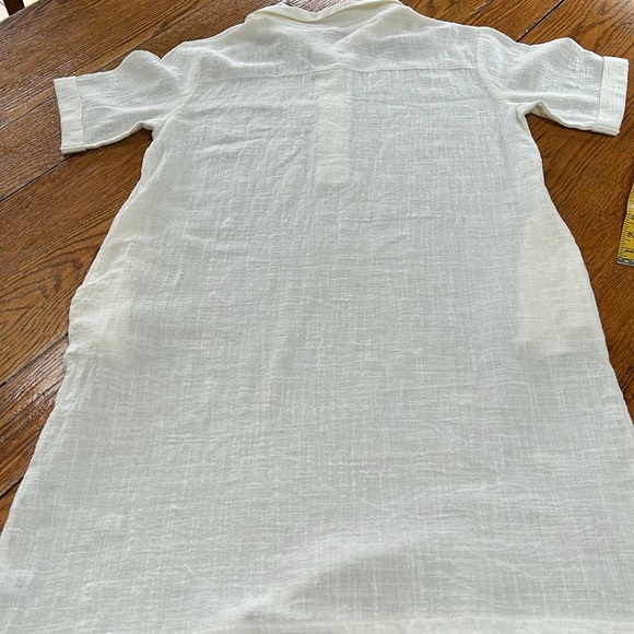 Zenana shift dress.  Cream color gauzy cotton fabric. Pockets. Size Small. NWT - Picture 12 of 12